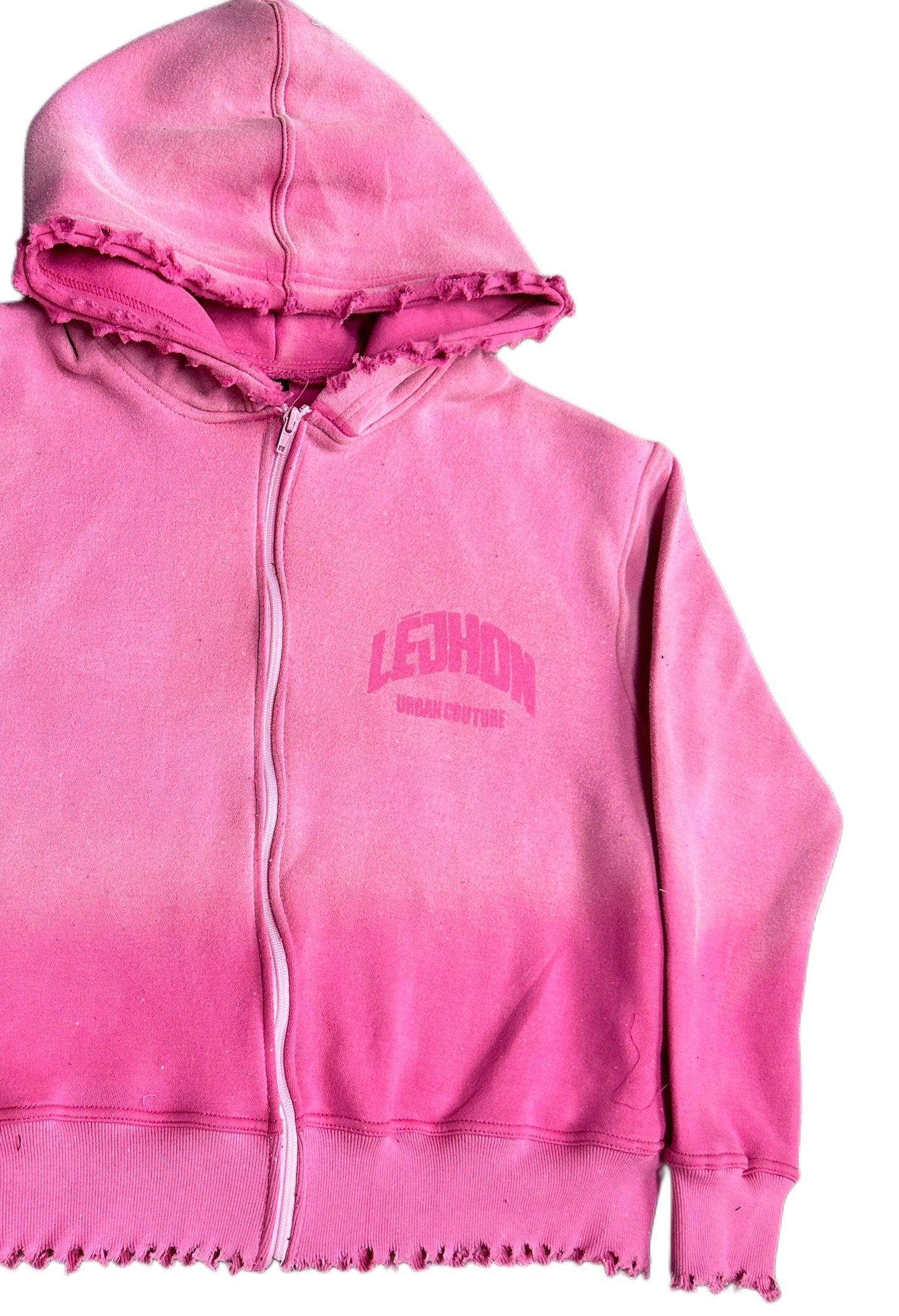 Pink Lējhon Zip Hoodie